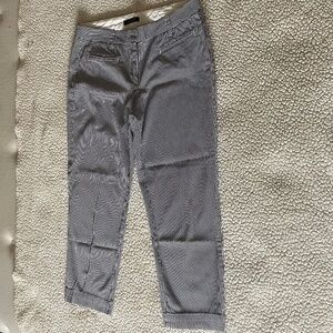 Lands’ End navy/white striped capris, size 8